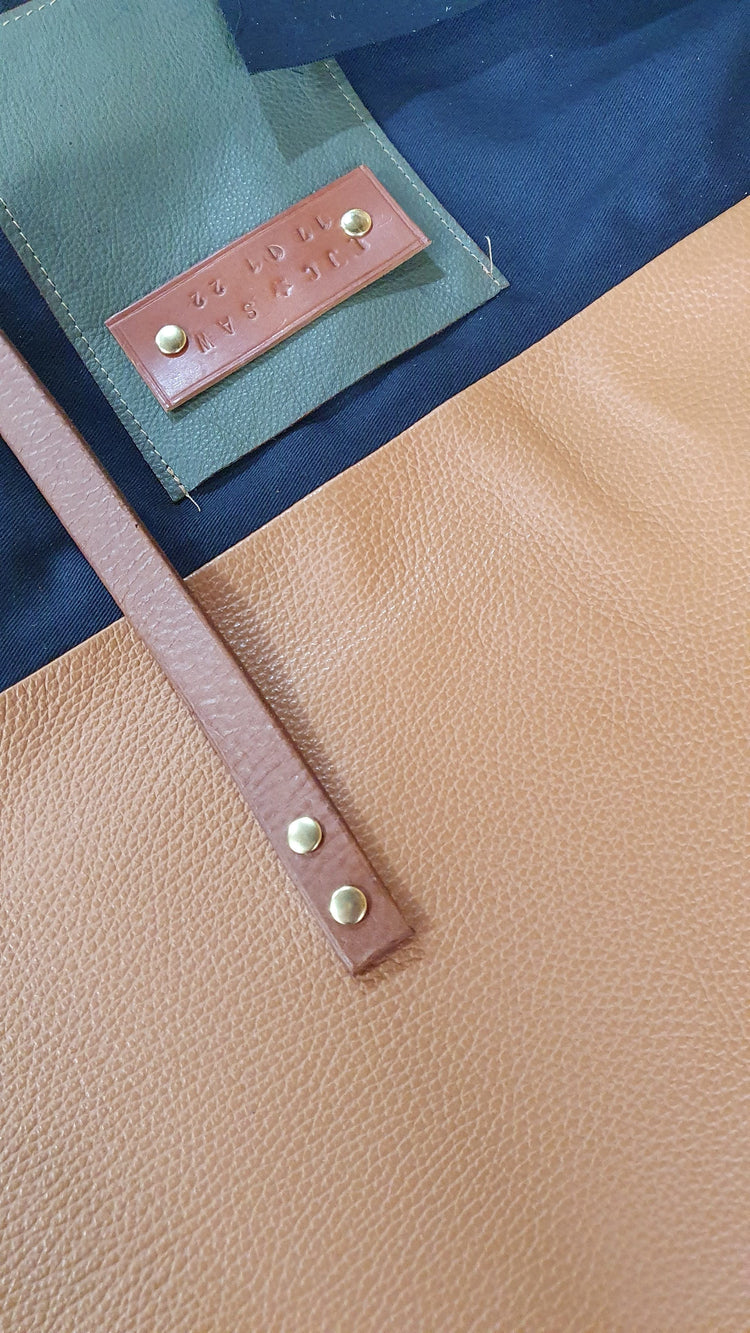 Hands of Tym Course 'Bag in a Day' Practical Leather Course Tote Bag