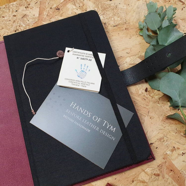 Hands of Tym Notebooks & Notepads 'Laurel' The Bespoke Handmade Luxury Leather Notebook Journal A5 standard