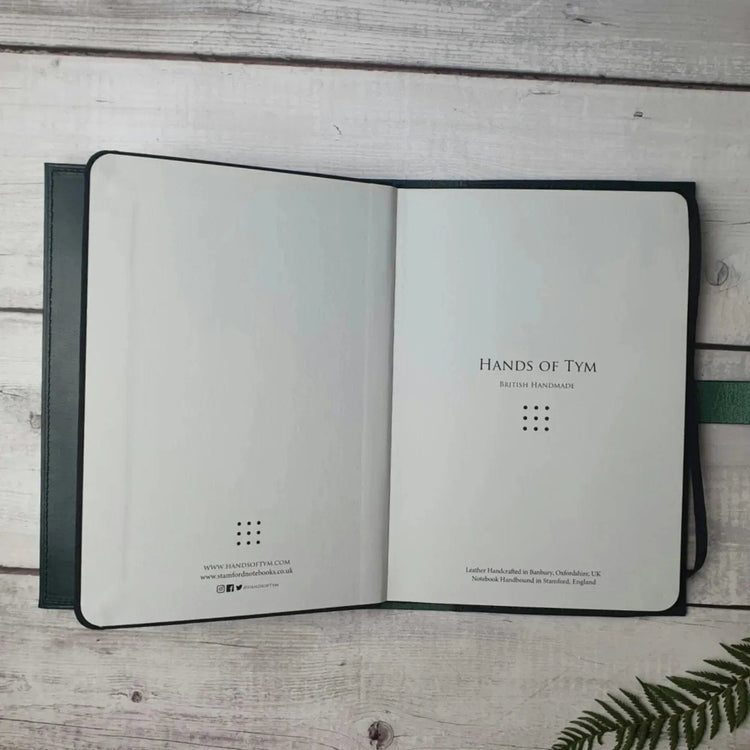 Hands of Tym Notebooks & Notepads 'Laurel' The Bespoke Handmade Luxury Leather Notebook Journal A5 standard