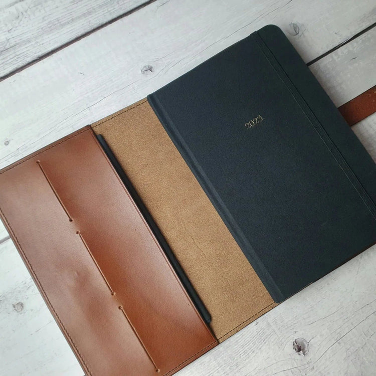 Hands of Tym Notebooks & Notepads 'Laurel' The Bespoke Handmade Luxury Leather Notebook Journal A5 standard