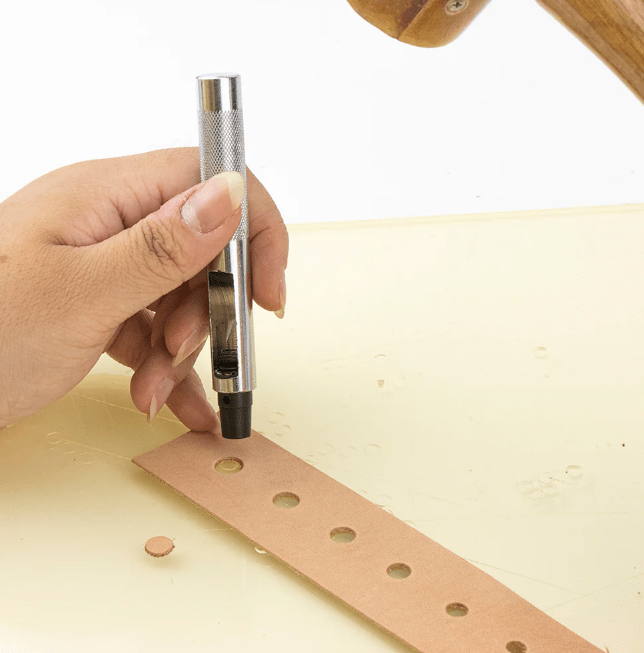 Hands of Tym Punches & Awls 8-Piece Maxi Round Hole Punch Set for Leathercraft