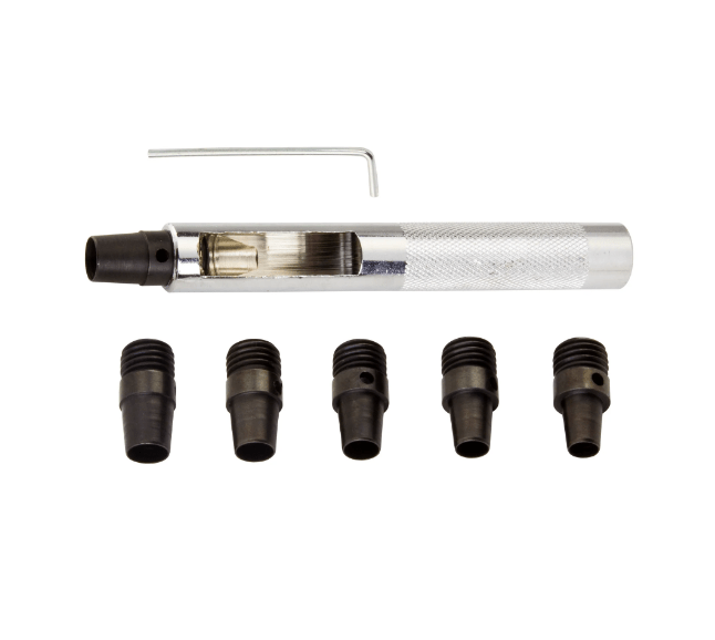 Hands of Tym Punches & Awls 8-Piece Maxi Round Hole Punch Set for Leathercraft