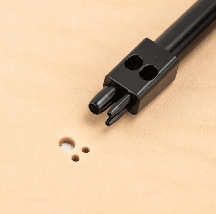 Ivan Tools and Supplies 3 holes / 3.5mm (1/8") Multi Round Leather Hole Punches - Brogue Pattern