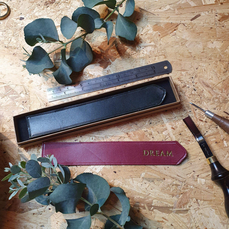 Hands of Tym 'Acorn' The Bespoke Handmade Leather Bookmark with personalisation