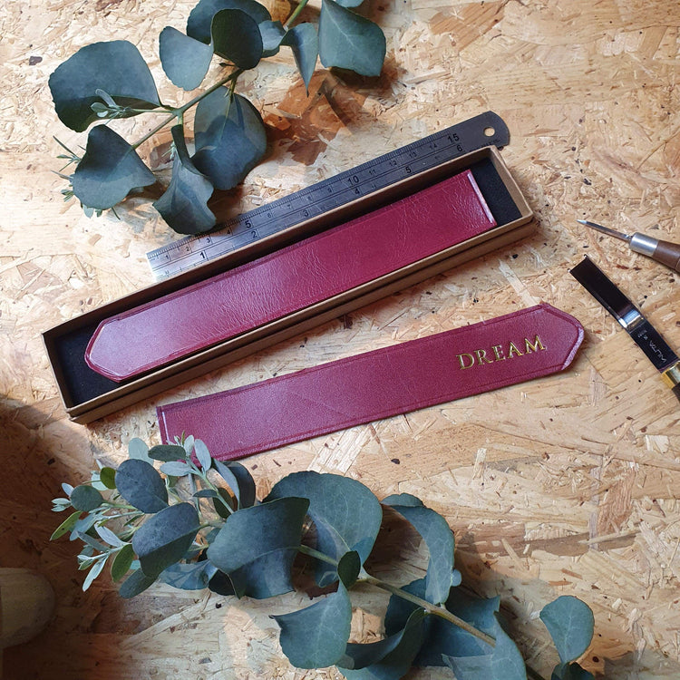 Hands of Tym 'Acorn' The Bespoke Handmade Leather Bookmark with personalisation
