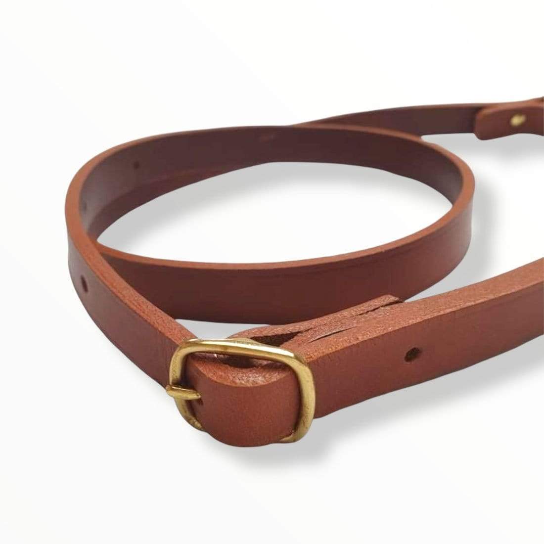 Verstellbarer Taschenriemen aus pflanzlich gegerbtem Leder mit