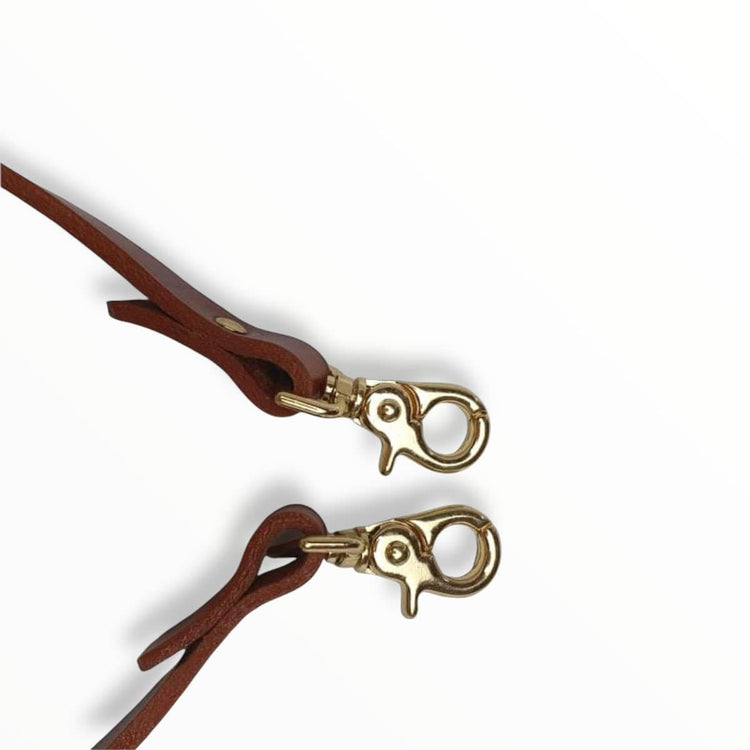 Hands of Tym Bag Adjustable Vegetable Tanned Leather Bag Strap with buckle and clips