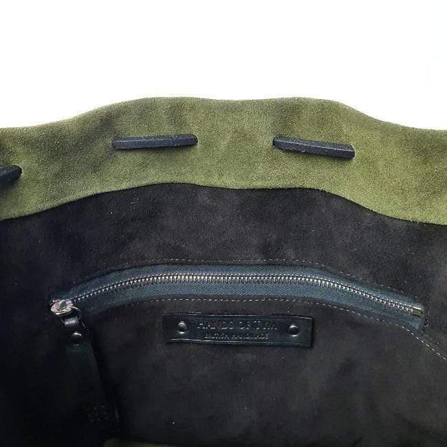 Hands of Tym Bag 'Hazel' Bespoke Handmade Soft Suede Medium Bucket Bag