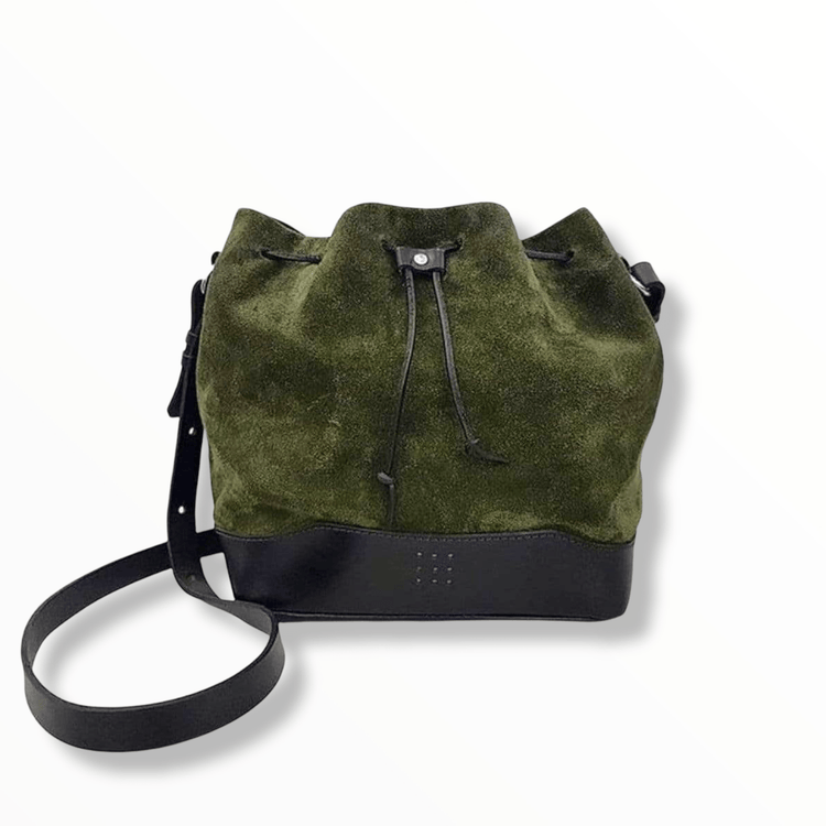 Hands of Tym Bag 'Hazel' Bespoke Handmade Soft Suede Medium Bucket Bag