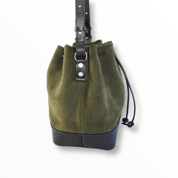 Hands of Tym Bag 'Hazel' Bespoke Handmade Soft Suede Medium Bucket Bag
