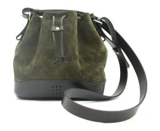 Hands of Tym Bag 'Hazel Mini' Bespoke Handmade Soft Suede and Leather Mini Bucket Bag