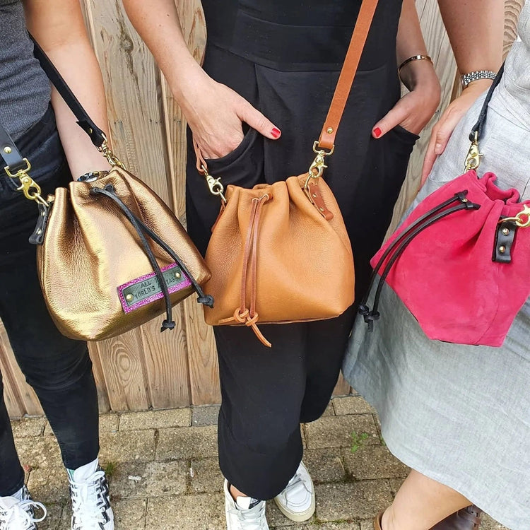 Hands of Tym Course 'Bag in a Day' Practical Leather Course Mini Bucket Bag