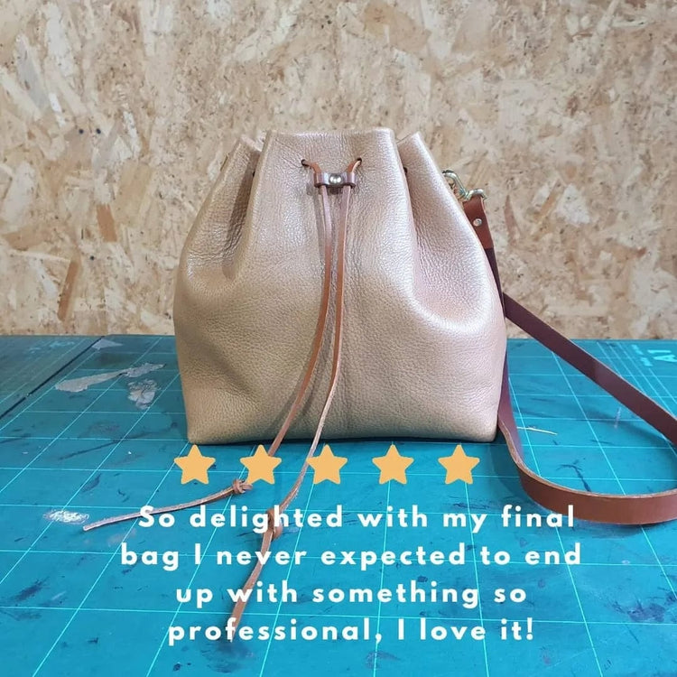 Hands of Tym Course 'Bag in a Day' Practical Leather Course Mini Bucket Bag