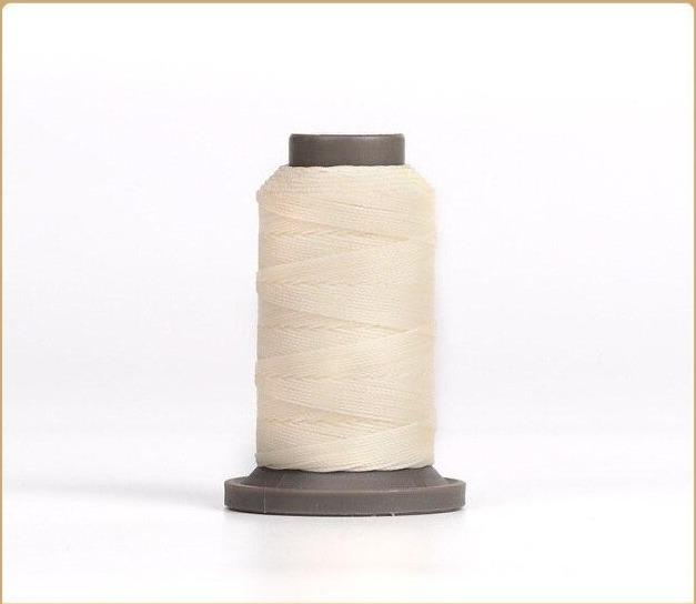 Hands of Tym Cream White-1spool 100% polyester waxed thread - 0.55 mm diameter for leather crafting