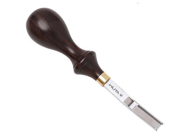 Hands of Tym DC53 steel-6mm Pro wide French style skiver / beveler - steel with ebony handle