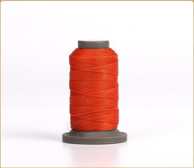 Hands of Tym Flame Orange-1spool 100% polyester waxed thread - 0.55 mm diameter for leather crafting
