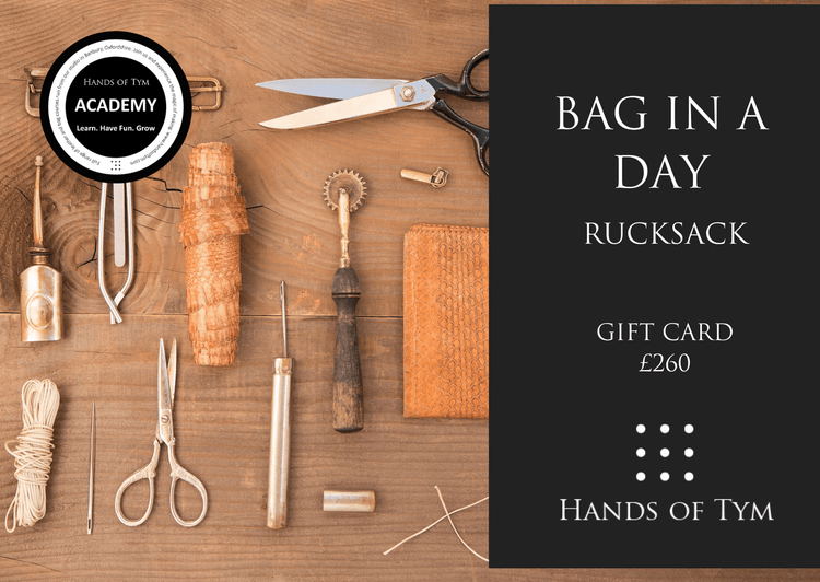 Hands of Tym Gift Card Bag in a Day (Rucksack/ Backpack) - £260 Hands of Tym Gift Cards