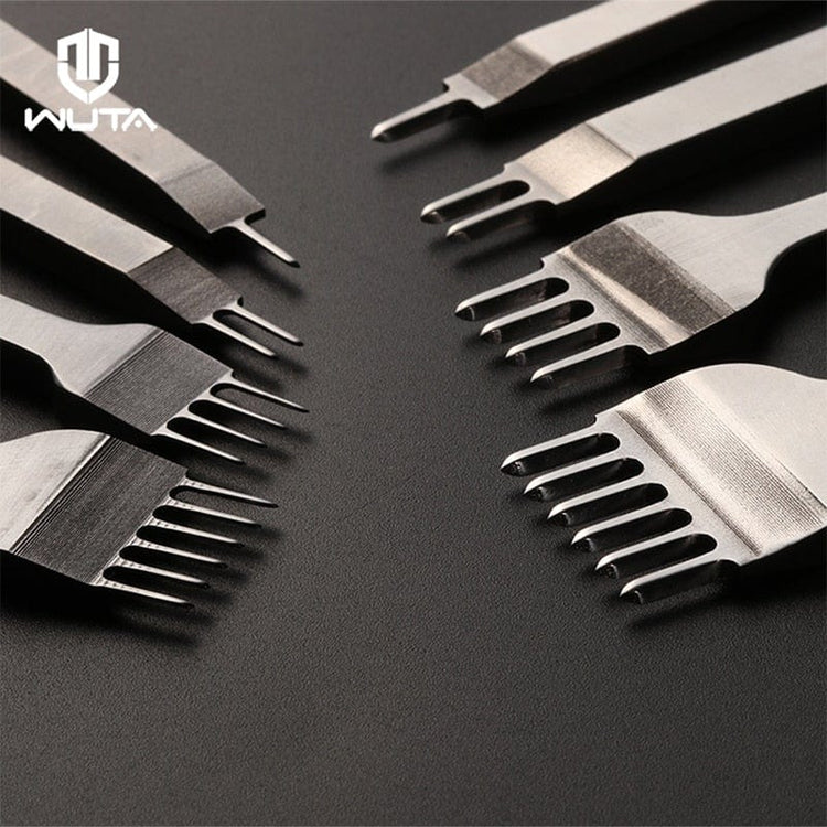 Hands of Tym Leather Chisel Hole Punch Stitching Tool / Diamond Pricking Iron - 3/4mm 1-2-4-6 teeth