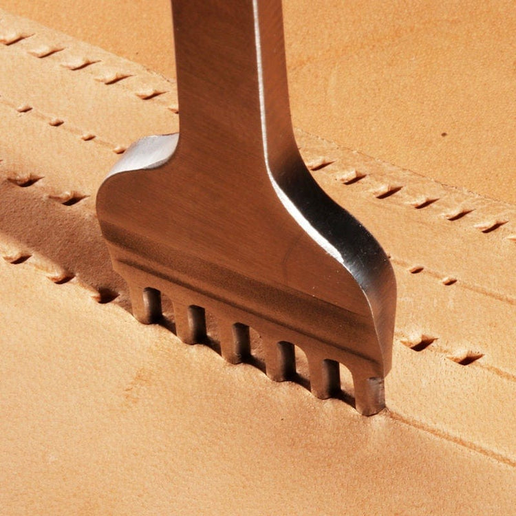 Hands of Tym Leather Chisel Hole Punch Stitching Tool / Diamond Pricking Iron - 3/4mm 1-2-4-6 teeth