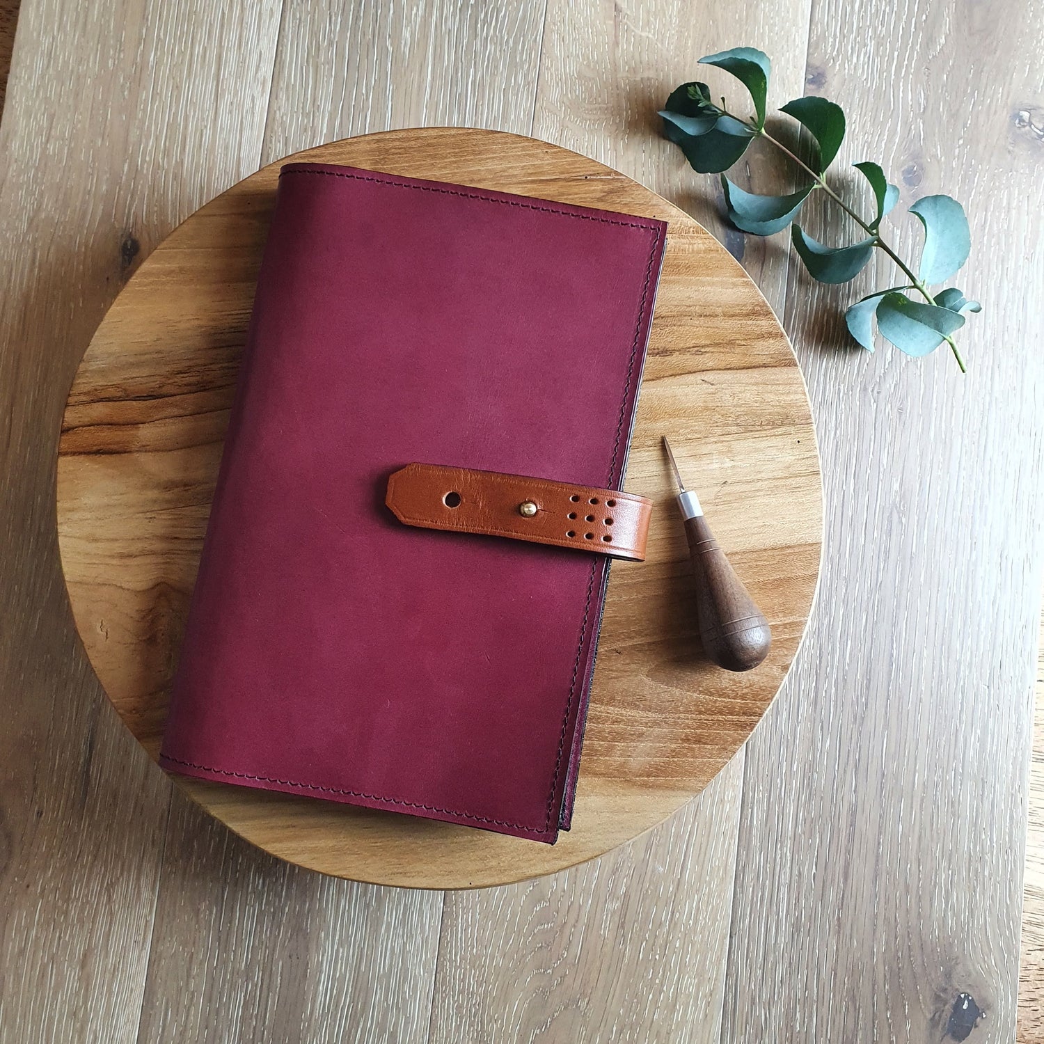 Hands of Tym Notebooks & Notepads 'Laurel' The Bespoke Handmade Luxury Leather Notebook / Diary A5 - Slim