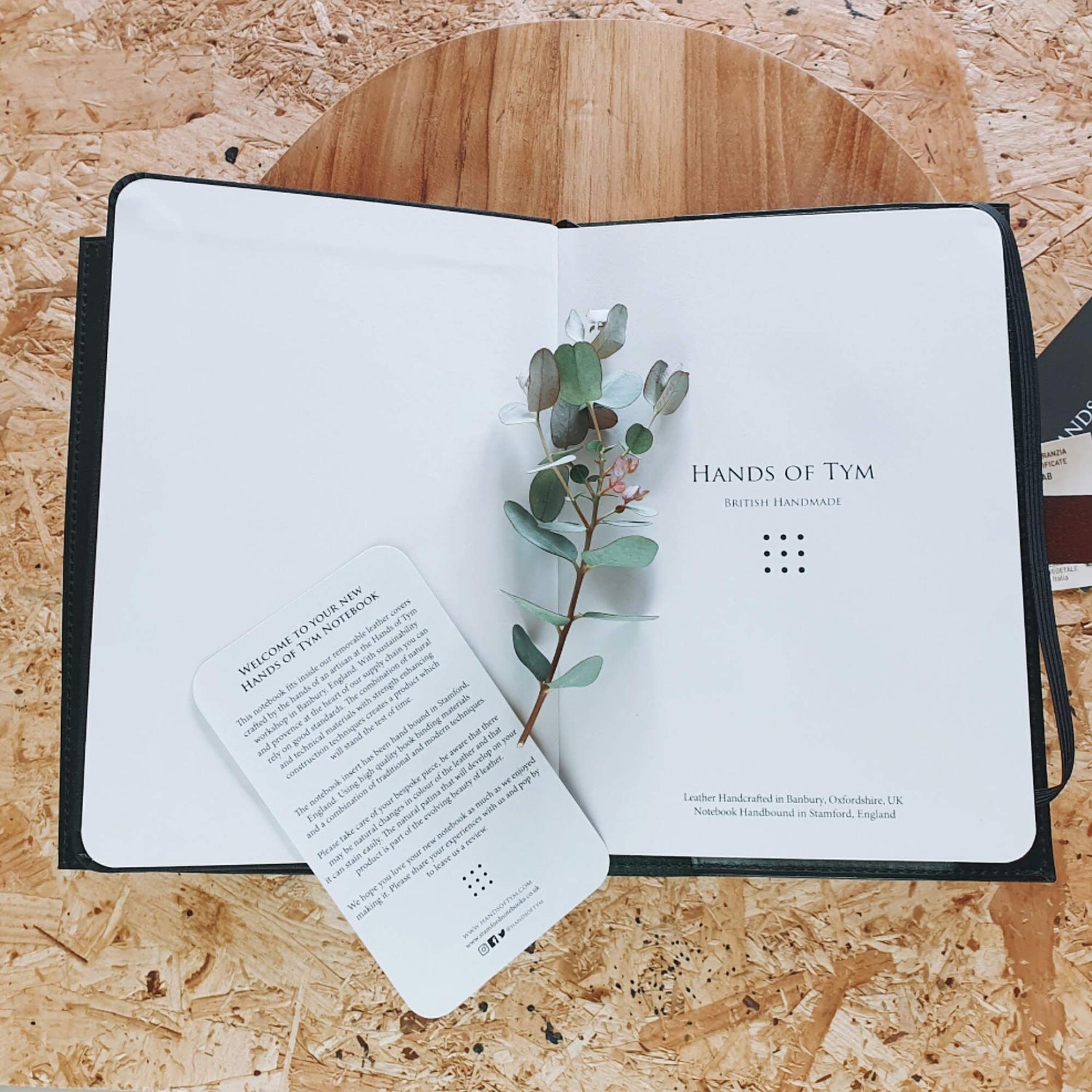 Hands of Tym Notebooks & Notepads 'Laurel' The Bespoke Handmade Luxury Leather Notebook / Diary A5 - Slim
