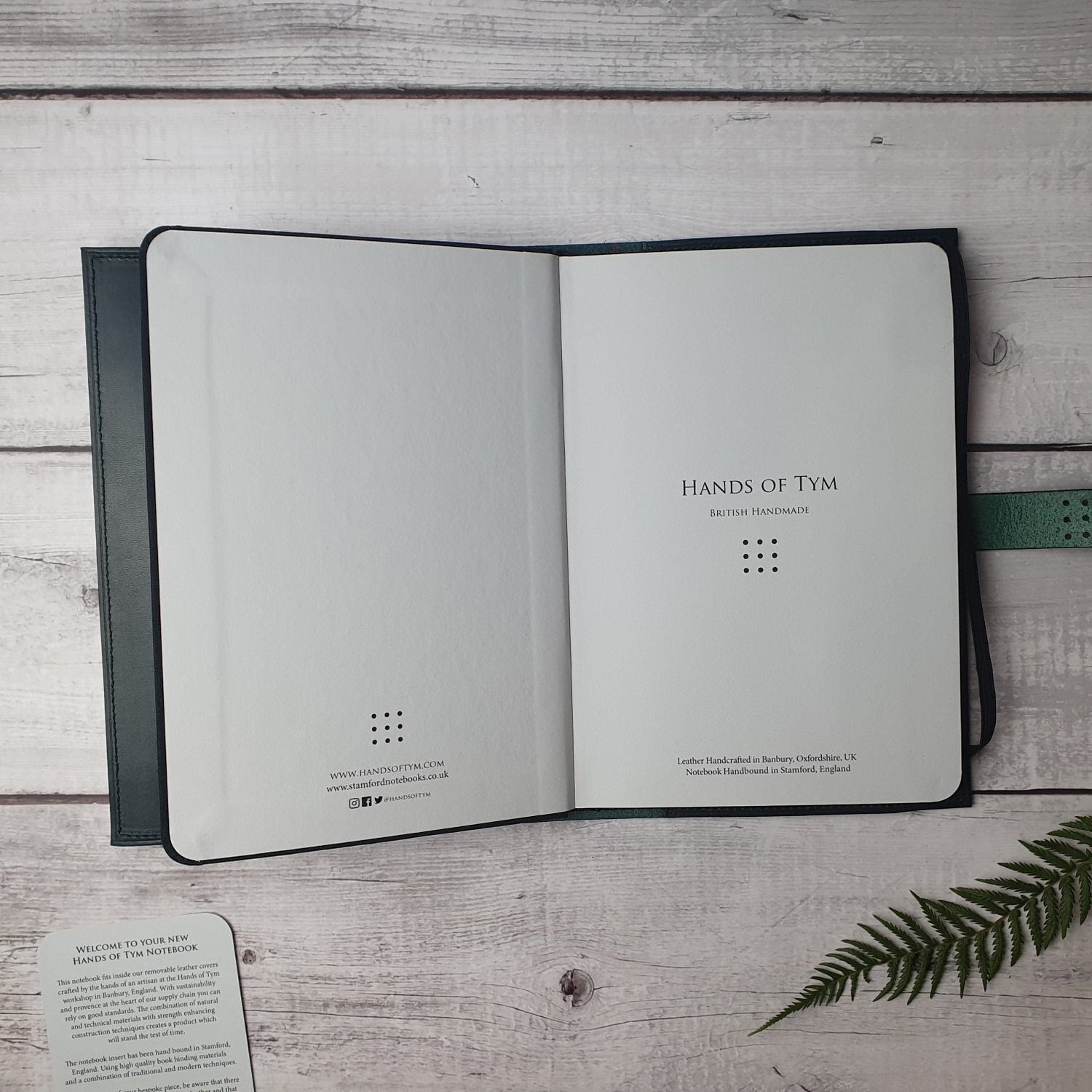 Hands of Tym Notebooks & Notepads 'Laurel' The Bespoke Handmade Luxury Leather Notebook / Diary A5 - Slim