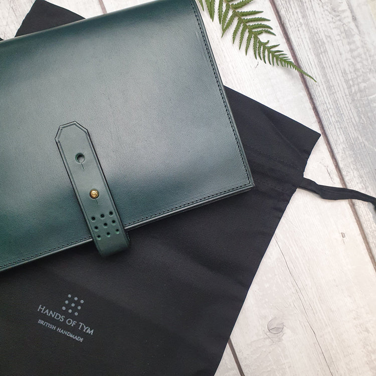 Hands of Tym Notebooks & Notepads 'Laurel' The Bespoke Handmade Luxury Leather Notebook / Diary A5 - Slim
