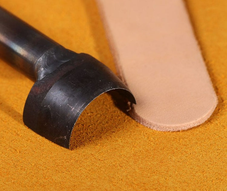 Hands of Tym Punches & Awls Half Round Cutter Leather Hole Punch for Strap & Belt Ends