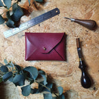 Hands of Tym Raspberry Pink / Gold stud 'Holly' Bespoke Handmade Custom Leather Purse