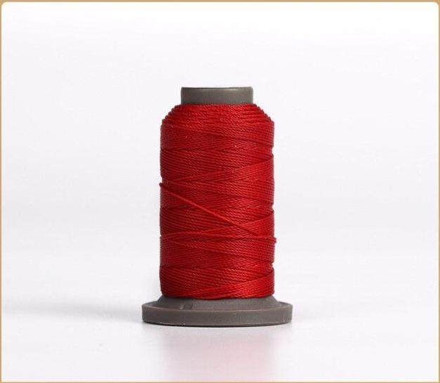 Hands of Tym Ruby Red-1spool 100% polyester waxed thread - 0.55 mm diameter for leather crafting