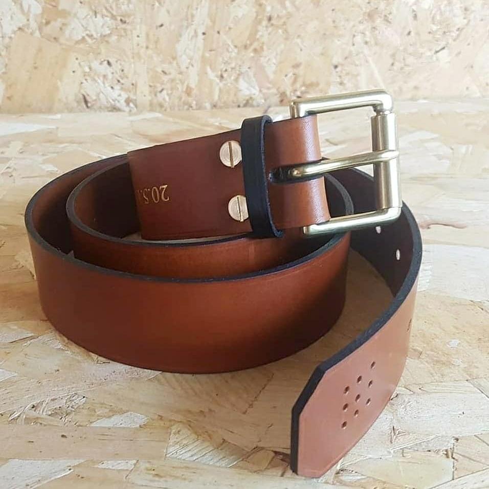 Hands of Tym SLG 'Ash Wide' Bespoke Handmade Leather Belt - Wide 38mm