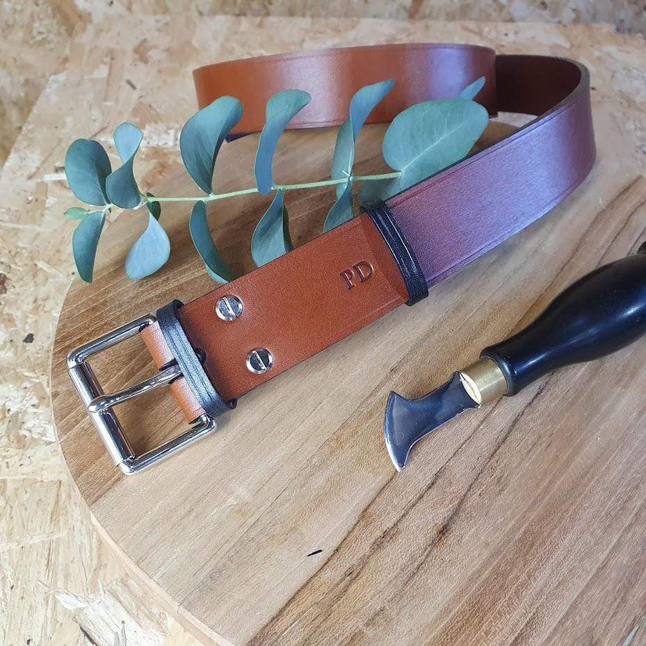 Hands of Tym SLG 'Ash Wide' Bespoke Handmade Leather Belt - Wide 38mm