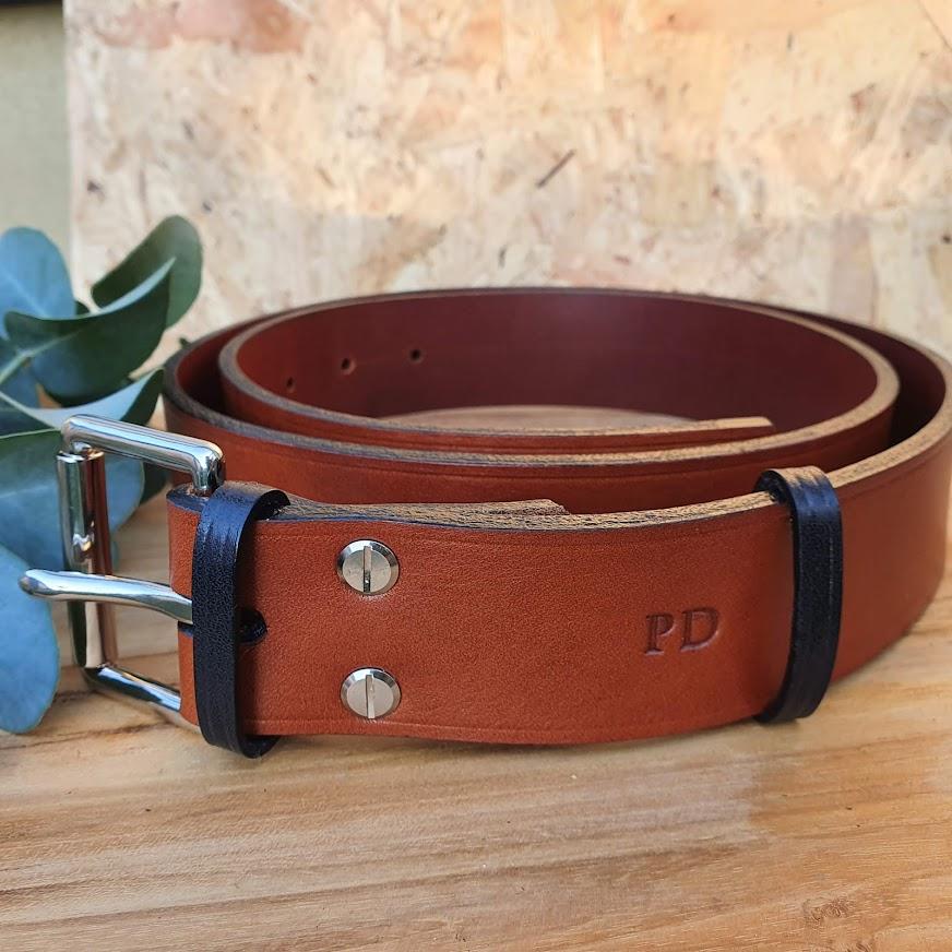 Hands of Tym SLG 'Ash Wide' Bespoke Handmade Leather Belt - Wide 38mm