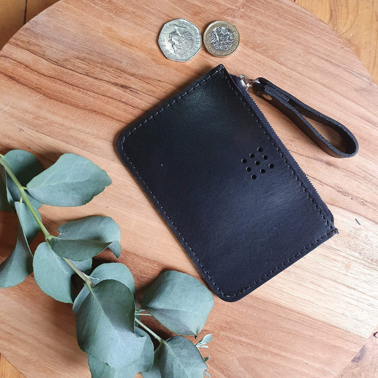 Hands of Tym SLG 'Birch Mini' The Bespoke Handmade Leather Zip Top Purse