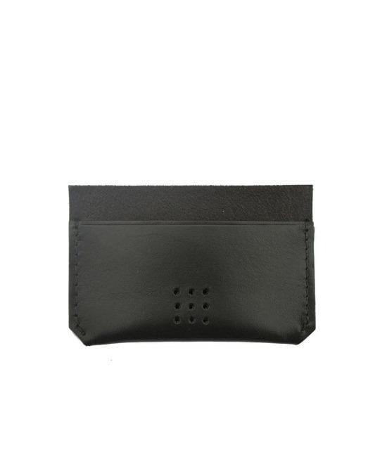 Hands of Tym SLG Black 'Yew' The Bespoke Handmade Leather Card Holder