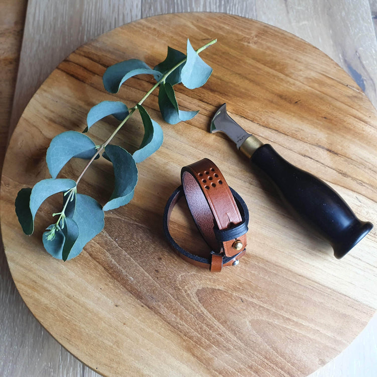 Hands of Tym SLG 'Hawthorn' The Bespoke Handmade Leather Bracelet