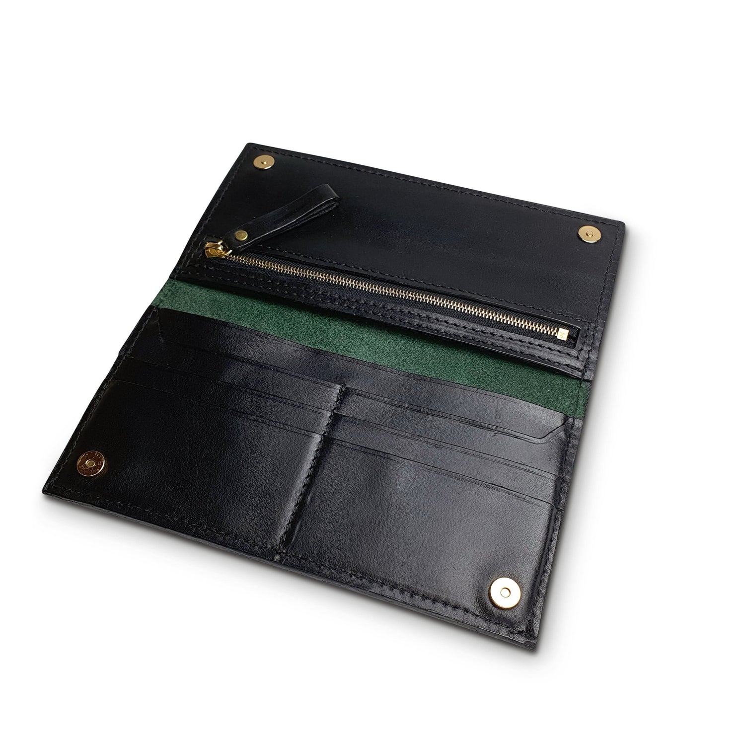 Hands of Tym SLG 'Juniper' Bespoke Handmade Long Leather Purse with zip