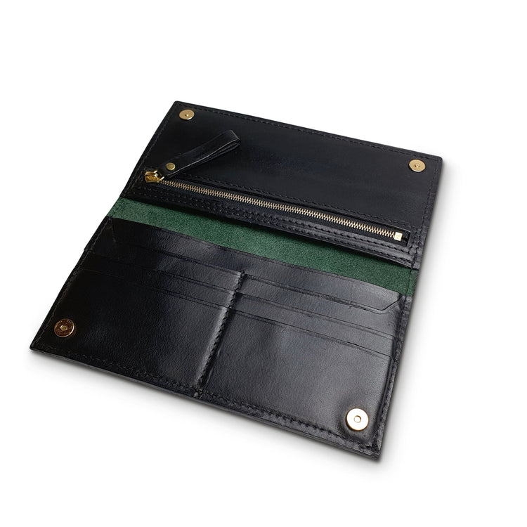 Hands of Tym SLG 'Juniper' Bespoke Handmade Long Leather Purse with zip