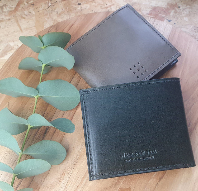 Hands of Tym SLG 'Larch' Bespoke Handmade Leather Bifold 6 Card Wallet
