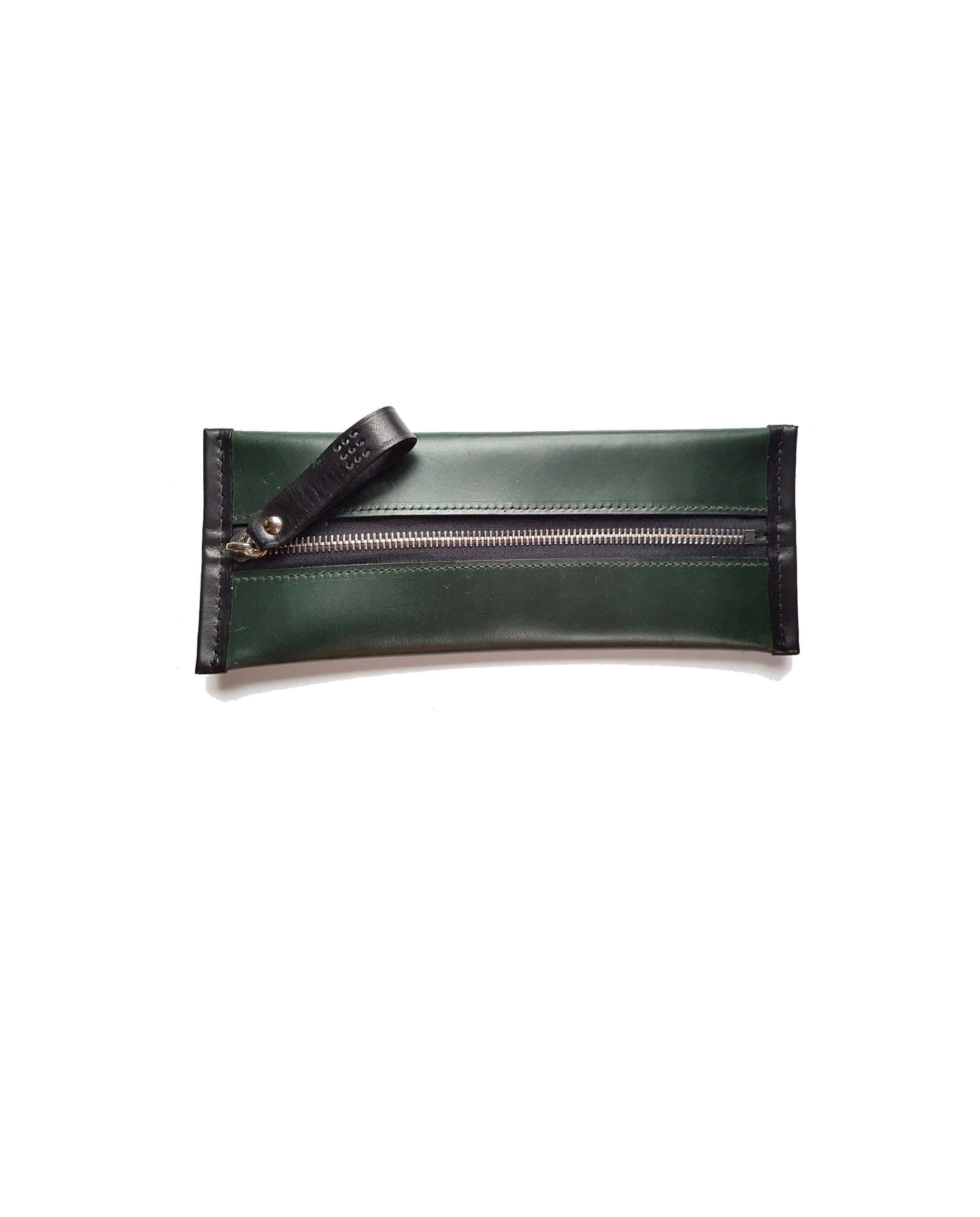 Hands of Tym stationery 'Cedar' Bespoke Handmade Leather Zipped Pencil Case