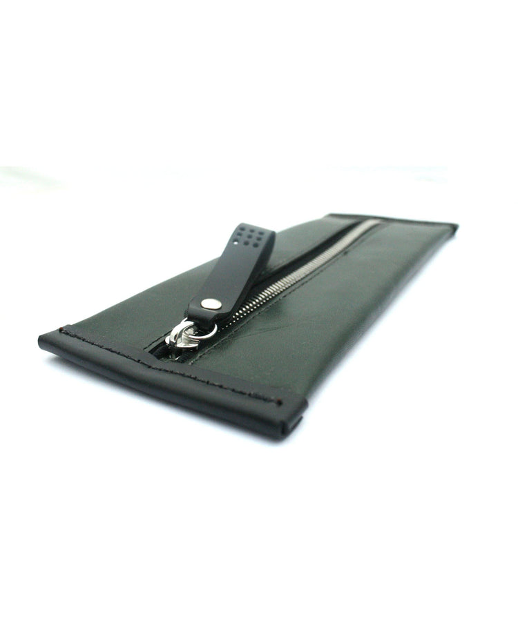 Hands of Tym stationery 'Cedar' Bespoke Handmade Leather Zipped Pencil Case