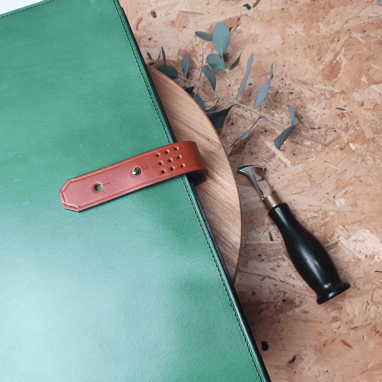 Hands of Tym stationery 'Laurel' The Bespoke Handmade Luxury Leather Notebook / Diary A4