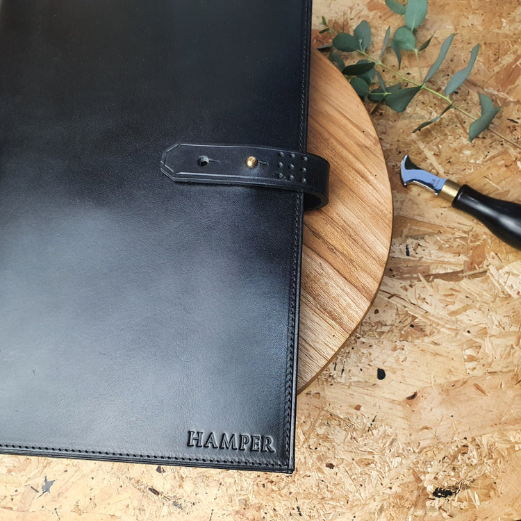 Hands of Tym stationery 'Laurel' The Bespoke Handmade Luxury Leather Notebook / Diary A4