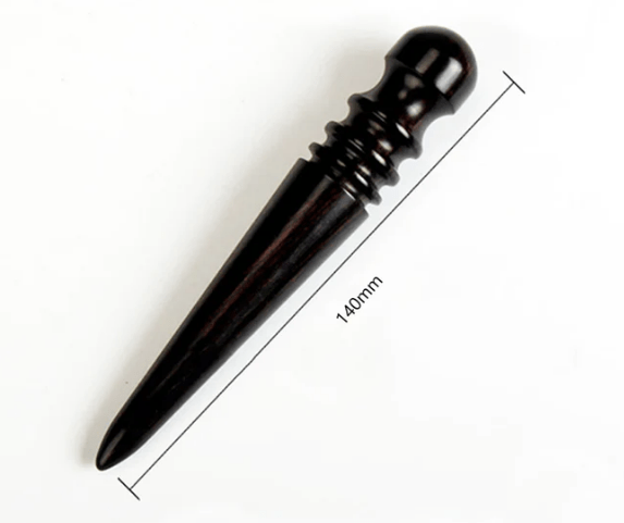 Hands of Tym Tools and Supplies Round Head High Density Black Wood Leather Edge Burnisher