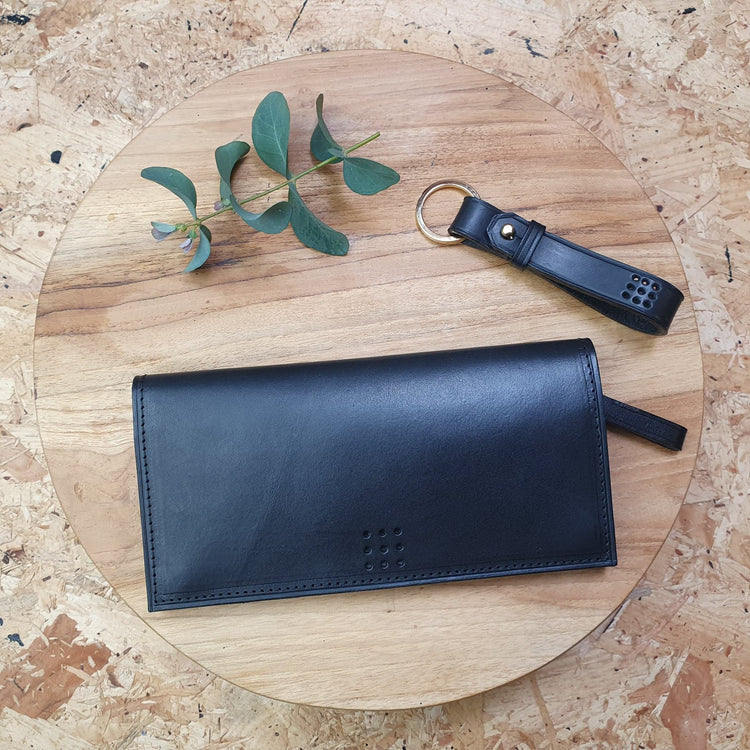 Hands of Tym Wallets & Money Clips 'Juniper' Bespoke Handmade Long Leather Purse with zip