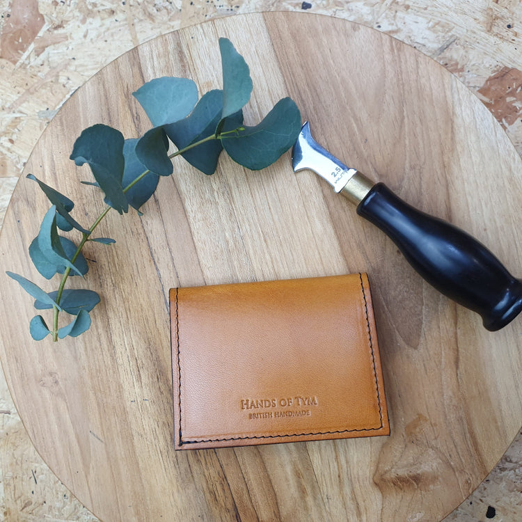 Hands of Tym Wallets & Money Clips 'Larch Slim' Bespoke Handmade Leather Slim Card Wallet