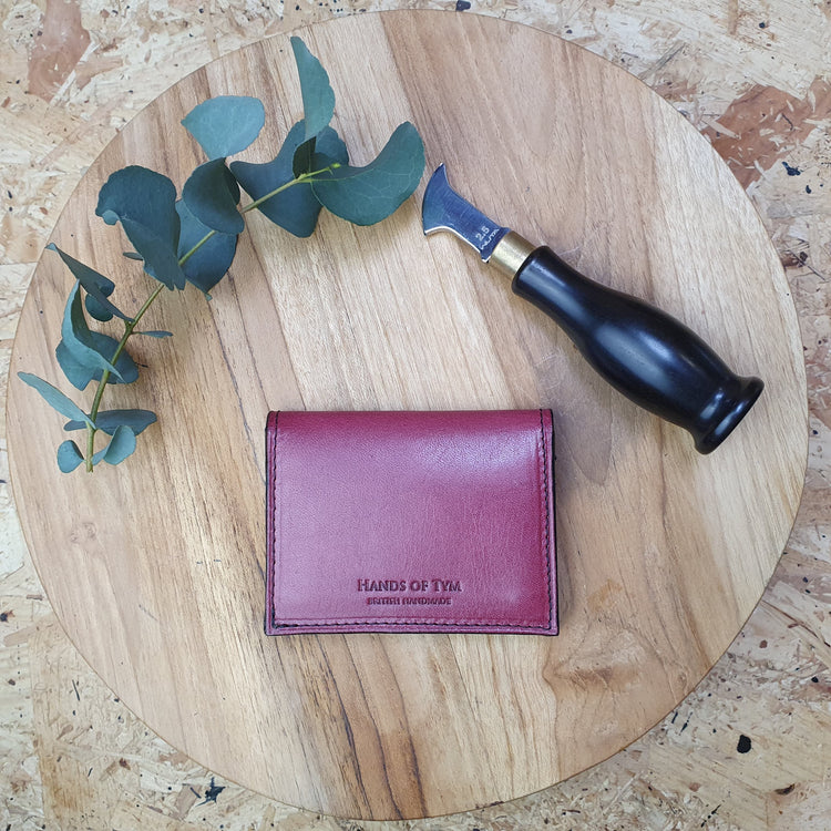 Hands of Tym Wallets & Money Clips 'Larch Slim' Bespoke Handmade Leather Slim Card Wallet