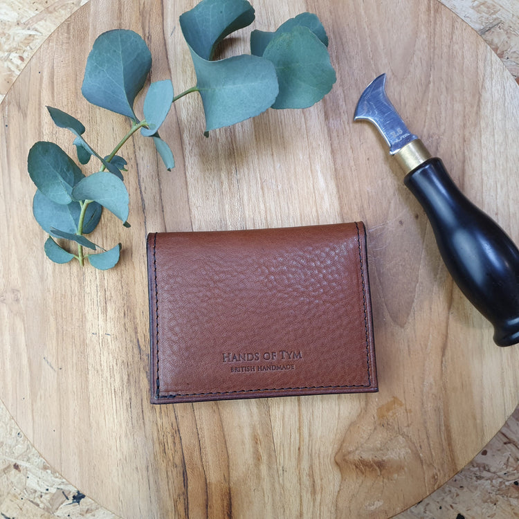 Hands of Tym Wallets & Money Clips 'Larch Slim' Bespoke Handmade Leather Slim Card Wallet