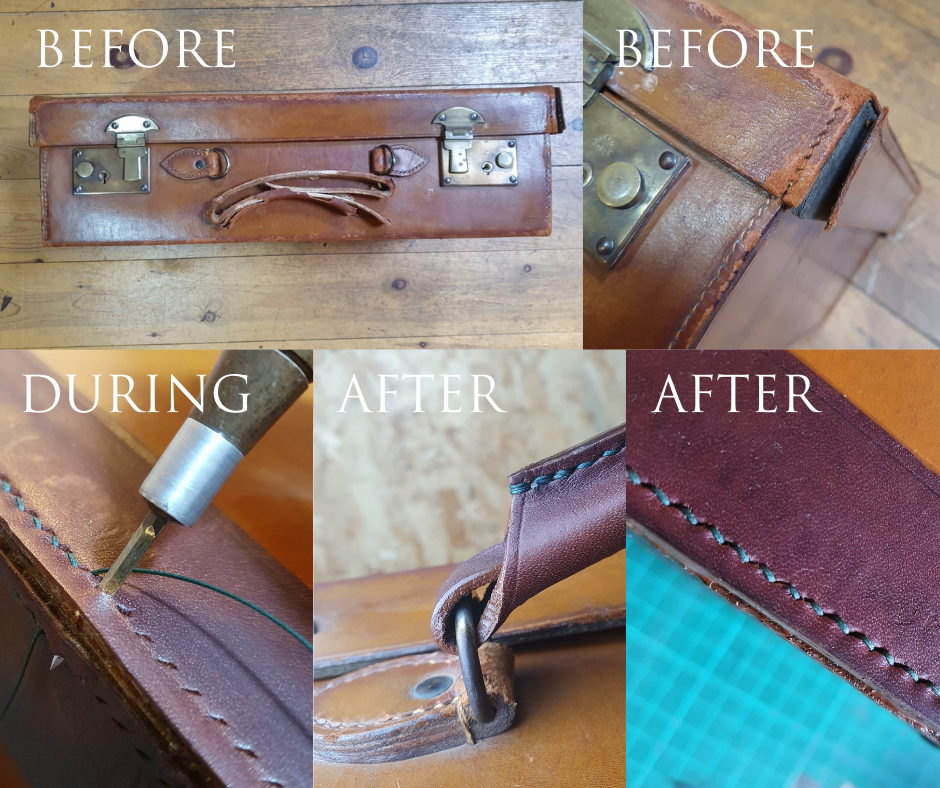 Restoring a leather work bag / restoration 