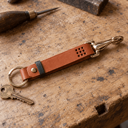 Hands of Tym Keychains 'Sycamore Fob' Handmade Leather Key Fob / Keyring